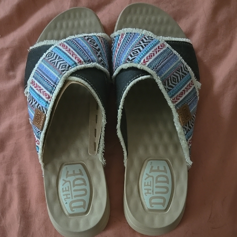 Hey Dude Women's Multicolor Slip-On Sandals